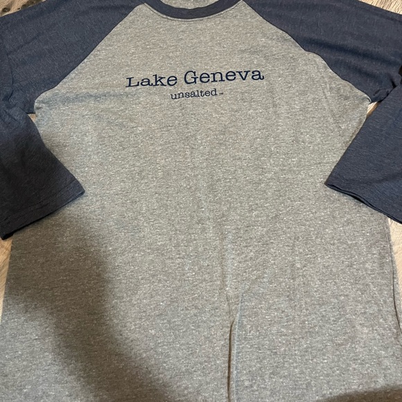 Tops - Lake Geneva. No Sharks 3/4 sleeve top- size M